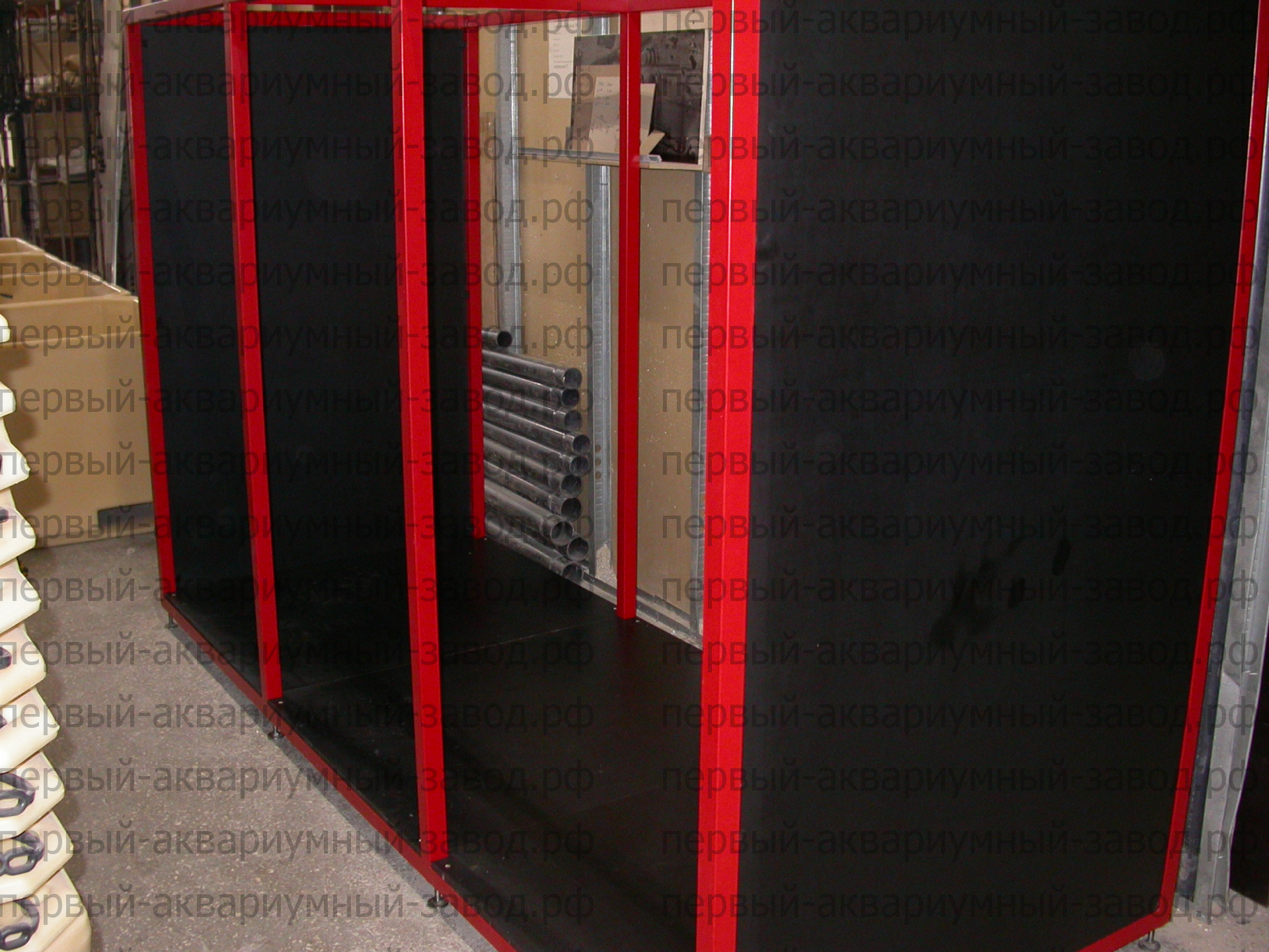 Аквариум и витрины для моллюсков и системы передержки узв для морепродуктов