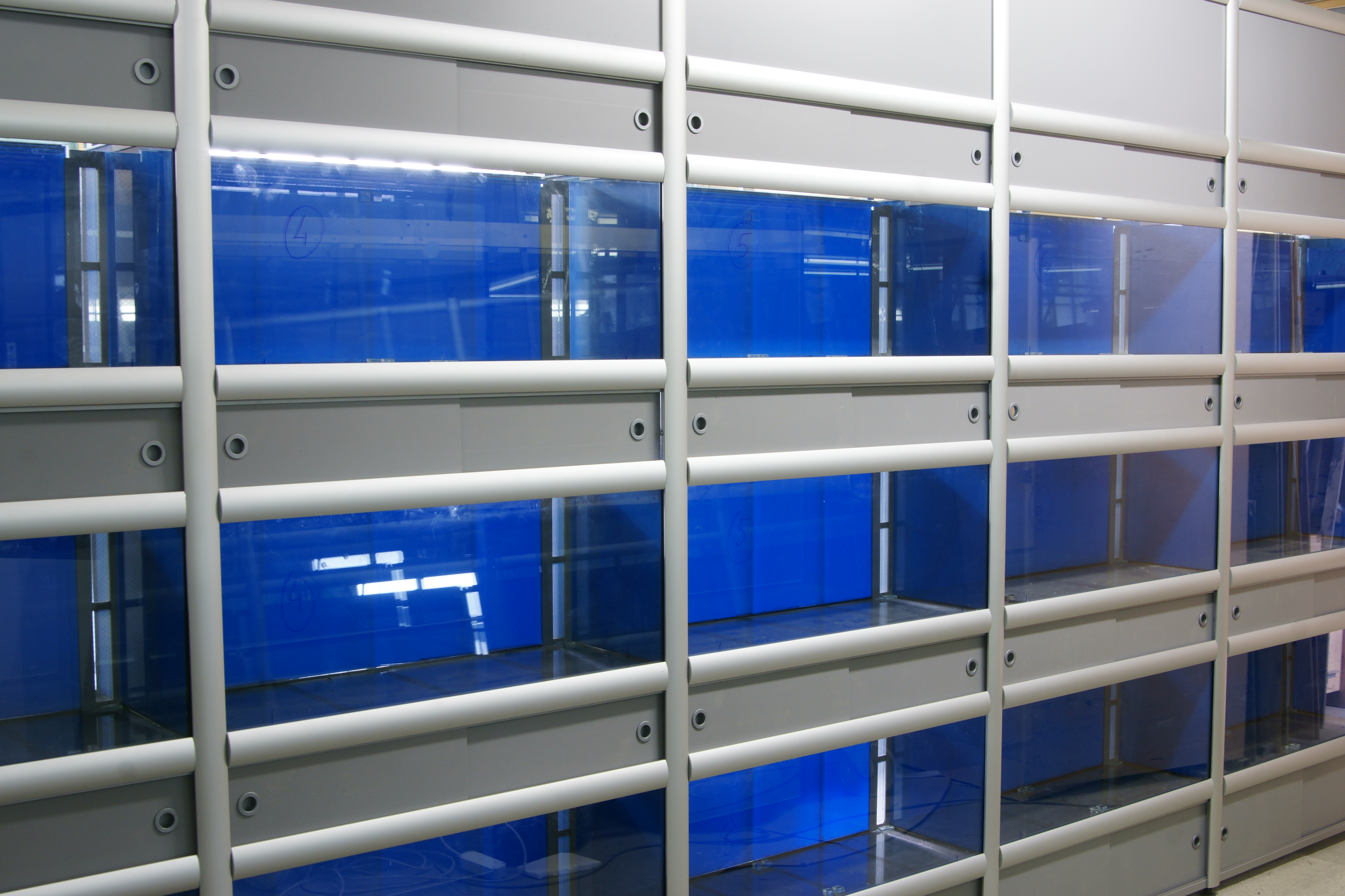 Аквариумные стойки в отделке хайтек